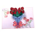 Miniatyrbild 1 av 7: Hälsningskort 3D Pop-up Blommor Vackra Nejlikor 3