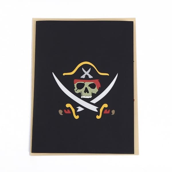 3D Pop-up piratskib lykønskningskort