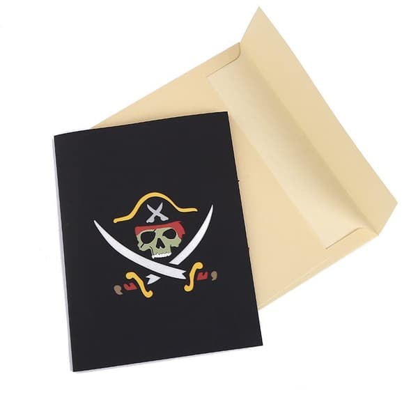 3D Pop-up piratskib lykønskningskort