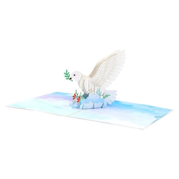 3D Pop-up Fågelkort - Fredsduva