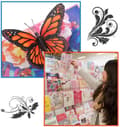 Miniatyrbild 2 av 2: 3D Pop-up Blommor Gratulationskort - Sommarfantasi
