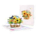 Miniatyrbild 1 av 8: 3D Pop-up Blommor Hälsningskort - Sommarkorg
