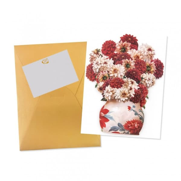 3D Pop-up Blommor Hälsningskort - Vas med Blommor