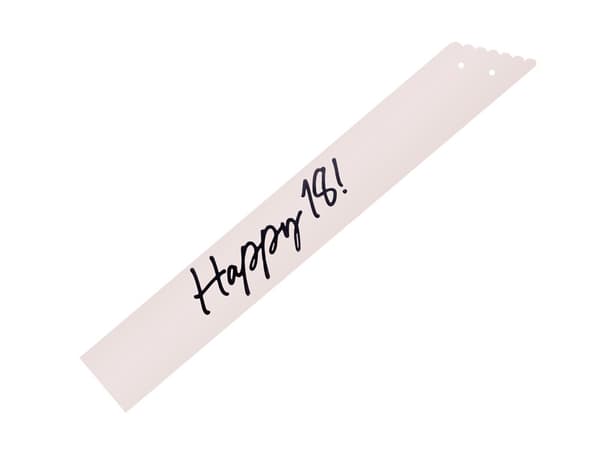 Happy 18 bælte, cremefarvet, 76 cm