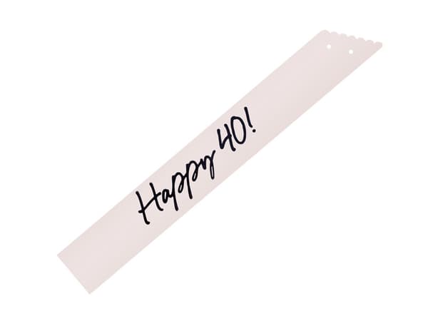 Happy 40 -nauha, kermanvärinen, 76 cm