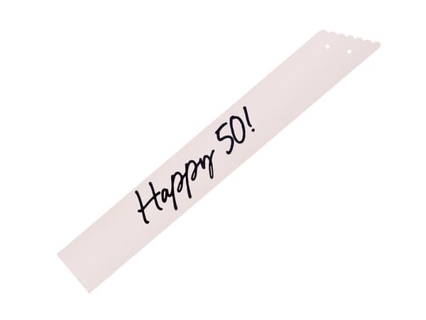 Happy 50 -nauha, kermanvärinen, 76 cm