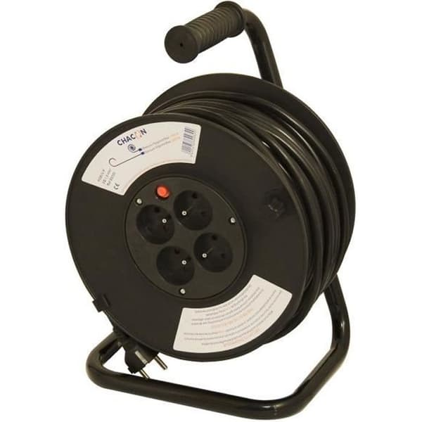 CHACON DIY slangrulle 40 m 4 uttag 16 A 3x1,5 mm²