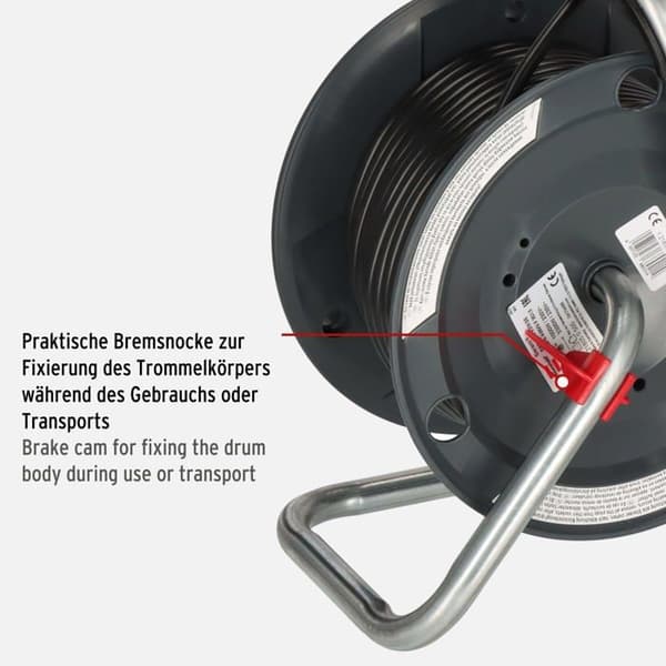 Brennenstuhl rulle - 1218050500 - Garant V2 Kabelupprullare Svart 25 m Tillverkad i Tyskland inomhusbruk