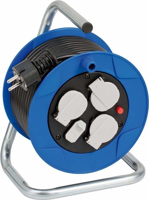 Brennenstuhl rulle - 1079180600 - Enrollacables Garant(R) kompakt IP20 H05VV-F3G1.5 med USB-laddning och 15 m kabel