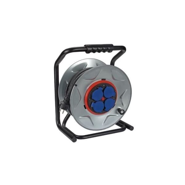 Professionell slangupprullare med antirotationssystem - kabel i n, opr, ne - 40 m - 3g2.5 - 4 uttag
