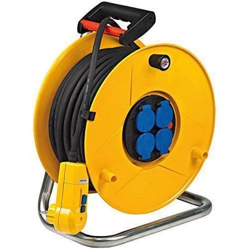 Brennenstuhl 1209121 Standard FD Pro IP44 elkabelupprullare med differentialskydd 30 mA 25 m H07RN-F 3G2.5