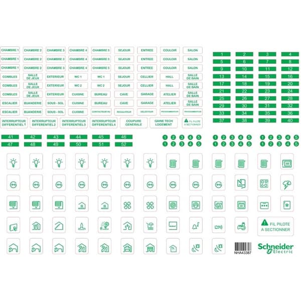 Självhäftande A4-ark - SCHNEIDER ELECTRIC - R9H13228 - Transparent - Paket om 10 - Beständig