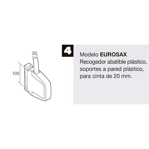 Remsa för bälte - Eurosax - C-22 - Vit - 5,5 m - Fläckig rem inkluderad
