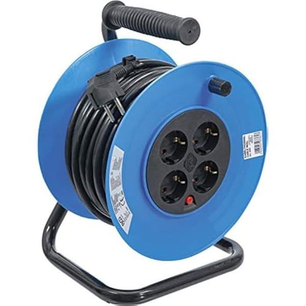 Kabelrulle - BGS - 3361 - 25 m - 4 uttag - IP 20 - 3000 W