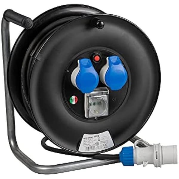 Kabelrulle Fanton 26043 Fortek - Blå - Plast - 15m - 2 uttag - Utomhus