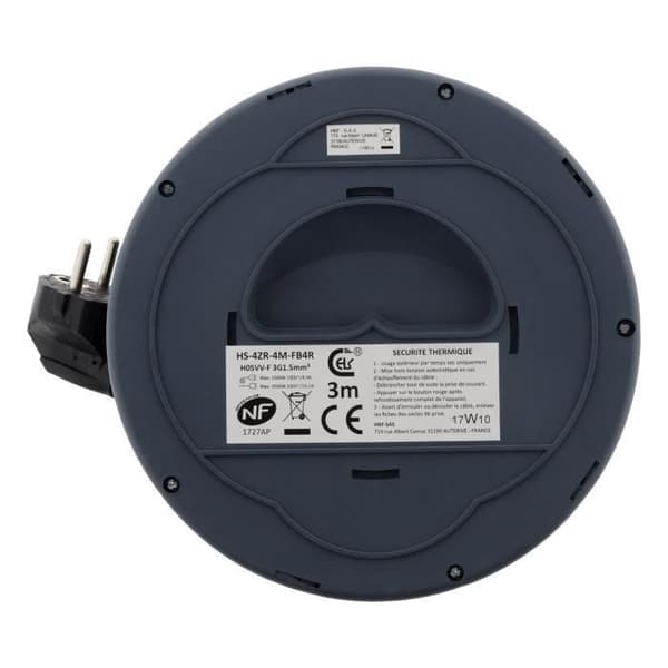 ZENITECH hushållsslangupprullare 3m - 4 x 2P + E 16A uttag