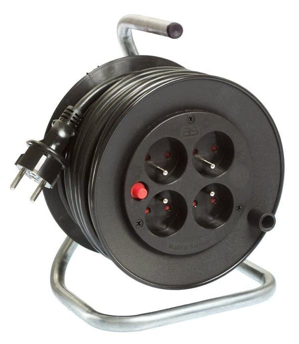 Som rulle - schwabe - 810180 - Kompakt elektrisk rulle, 15m kabel, 4 uttag, 250 V / 16 A