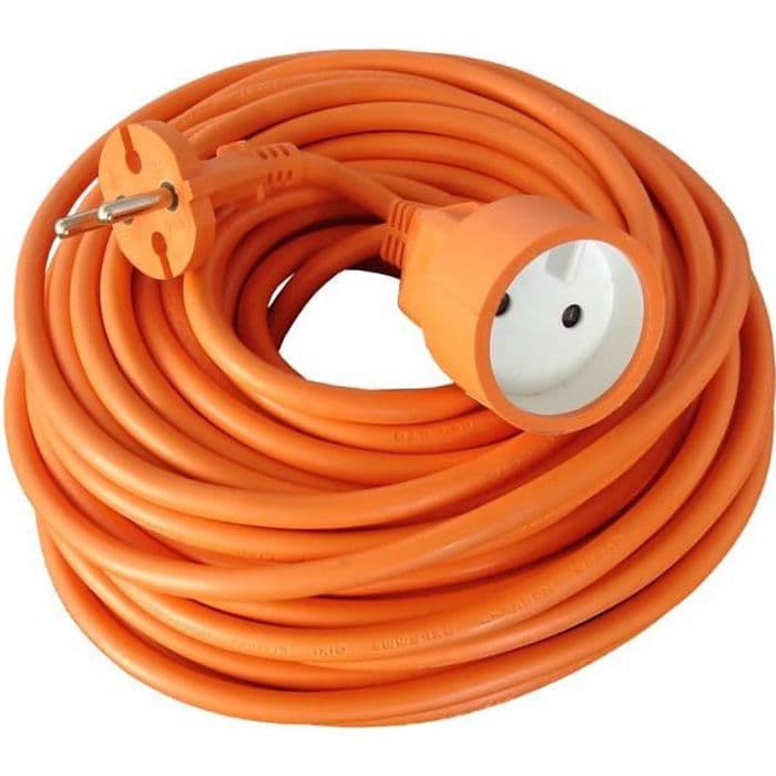 Elektrisk haveforlængelseskabel HO5VVF 2X1.5mm2 orange 50m