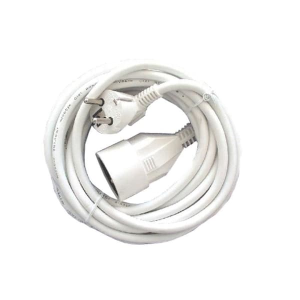 CHACON Förlängningskabel HO5VVF 3 x 1,5 mm² - 10 m - Vit