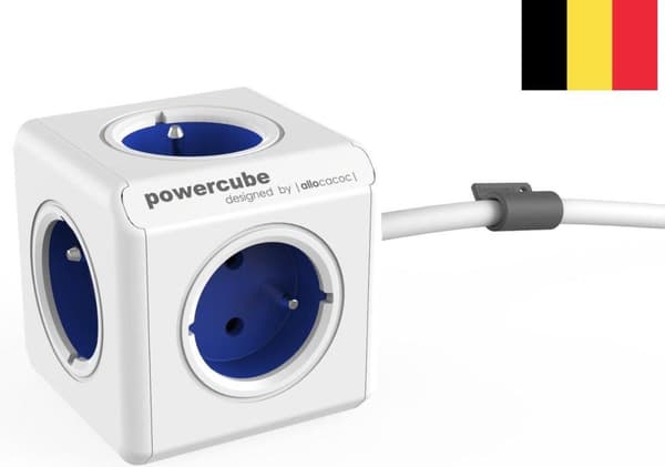 Allocacoc PowerCube Extended Type E strømforlænger 1,5 m 5 AC stikkontakt(er) Indendørs Blå