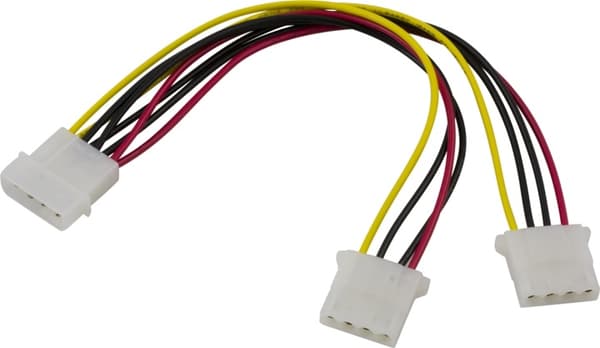 DELTACO Y-kabel intern for 2stk 5,25ö