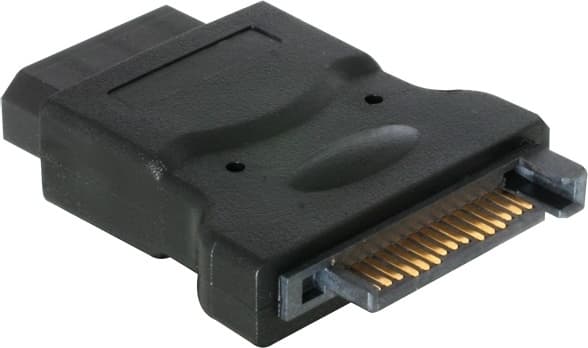 DELTACO Strömadapter 15-pin SATA hane till 4-pin Molex hona (SATA-S6)