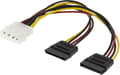 Miniatyrbillede 1 af 3: DELTACO Y-strømkabel til 2xSerial ATA-harddiske (SATA-S3)