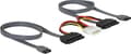 Miniatyrbilde 1 av 2: DeLOCK SATA-kabel for 2xSATA-harddisker + Molex 4-pinners strømkontakt, 50 cm (84239)