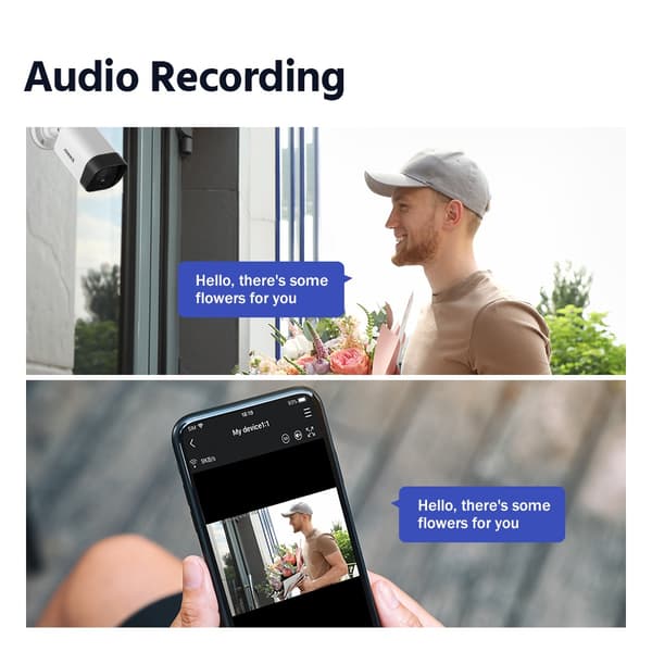 WiFi Video Overvågningssystem, 5MP NVR, Lydoptagelse