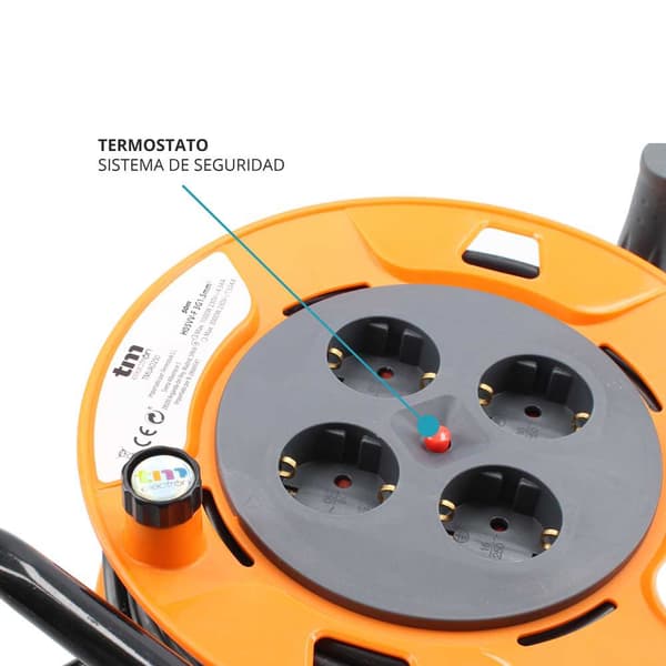 Tm Electron Kabelrulle Tmuad250 4 Outlets 50 M Gylden