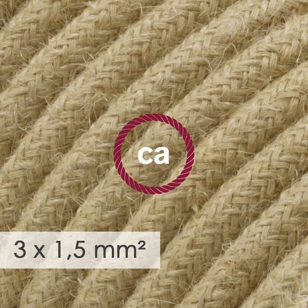 Creative Cables Strömlist Kabel Rn M1f4b05rn06 Jute 06 5 M Durchsichtig 5 m