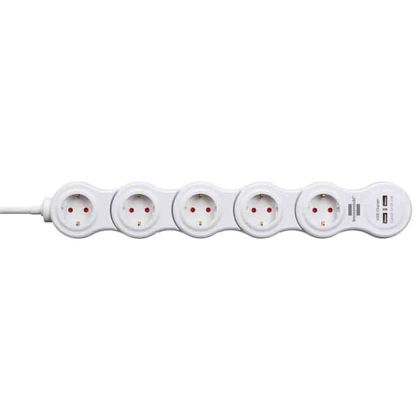 Brennenstuhl Strøms Strimmel Vario-power 5 Outlets Med Kontakt Transparent