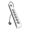 Miniatyrbillede 2 af 3: Belkin Bsv603vf2m Surge Strip Protection Socket 6 Slots Hvid