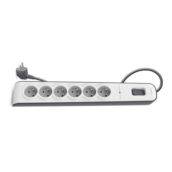 Belkin Bsv603vf2m Surge Strip Protection Socket 6 Slots Hvid