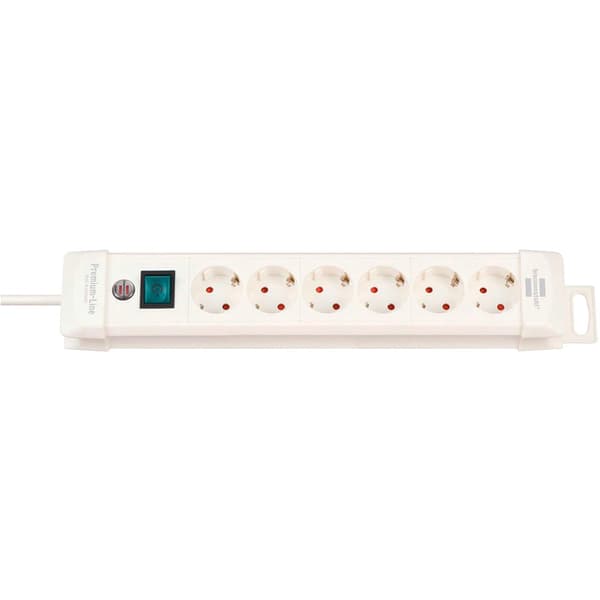 Brennenstuhl Premium Line 6 Fold 3 M+shitch Hvid