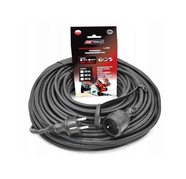 AWTOOLS PROFESSIONAL FORLÆNGERKABEL 40m 3x2,5mm /IP44 16A/4000W