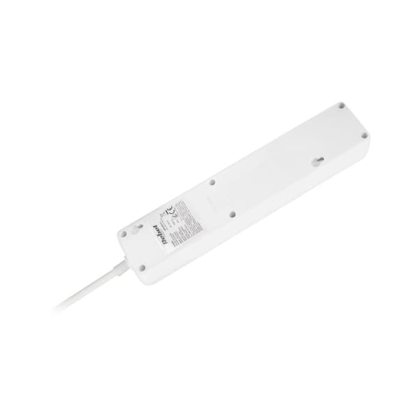 Rebel power forlængerkabel 3 stik + 2 USB stik med afbryder - 5m