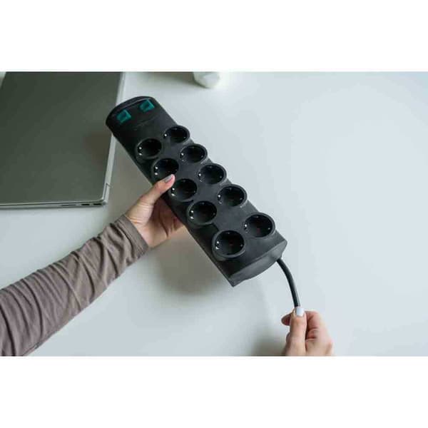 Brennenstuhl Første Linje 10 Stikkontakter Med Afbryder Forlængerledning Søvfarvet One Size / EU Plug