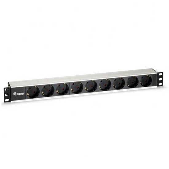 Equip Strømskinne 333292 9 Porte Sort Sort