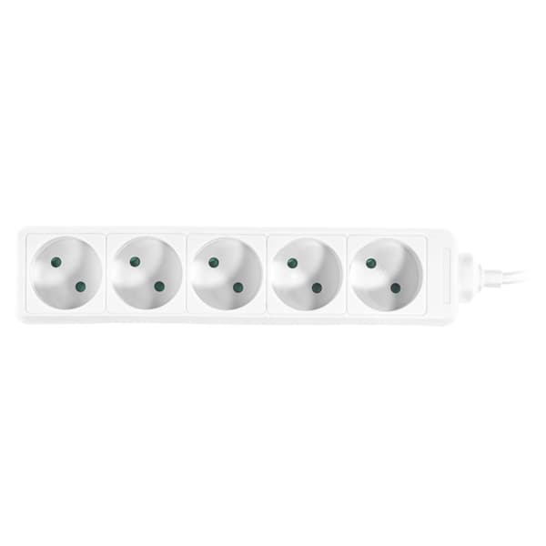 AWTOOLS HOME FORLENGINGSKABEL HVID UDEN JORDING 5 - STIKkontakter 3,0 m