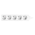 Miniatyrbillede 2 af 3: AWTOOLS HOME FORLENGINGSKABEL HVID UDEN JORDING 5 - STIKkontakter 5,0 m