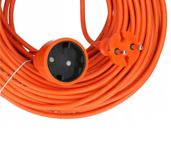 AWTOOLS ENKELSTØTTE HAVE FORLÆNGERKABEL 40m UDEN JORDING / 2x1,0mm / 6A / 230V / 1500W