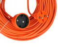 Miniatyrbillede 2 af 3: AWTOOLS ENKELSTØTTE HAVE FORLÆNGERKABEL 40m UDEN JORDING / 2x1,0mm / 6A / 230V / 1500W