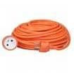 Elektrisk förlängningssladd - HO5 VV-F - 50 m - 2x1,5 mm² - Orange färg - Utomhusbruk