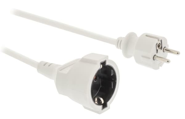 König EC103F1WH Strømforlængerkabel 3 M H05vv-f 3g1.5 Ip20 Hvid