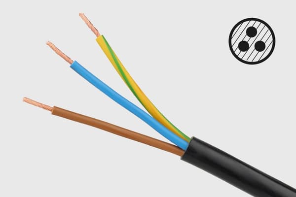 Rebel strømskinne med 5 stikkontakter med kontakt (1,5 m, 3x1,5 mm)