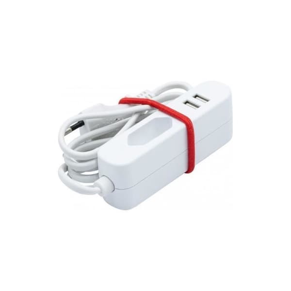 Bipolär förlängningssladd - Ej specificerad - 2 USB-portar - 1,5 m - 2,5 A - Resor