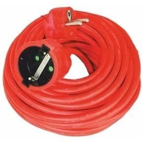 Elektrisk förlängning Schuko 4,8mm TT 25mts RÖD