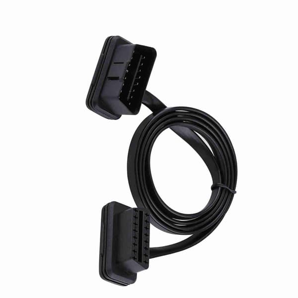 Auton auto 16-nastainen uros-naaras OBD2-jatkokaapelin diagnostiikkasovitin, pituus 100 cm/39 tuumaa