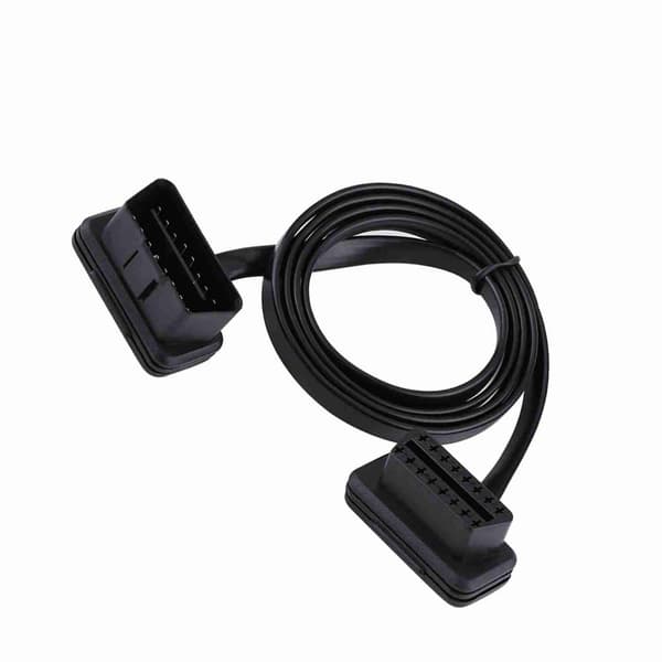 Auton auto 16-nastainen uros-naaras OBD2-jatkokaapelin diagnostiikkasovitin, pituus 100 cm/39 tuumaa